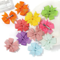 20/40Pcs Sweet Random Candy Color Bow Hair Clip Set for Baby Girls Cute Ribbon Hairpin Kids Headwear Kids Hair Accessories Gifts