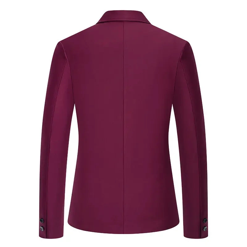 Black Men Fake Two Piece Suit Jacket, Royal Blue Fashion Men's Business Social Blazers,White Wedding Prom Party Dress Coat.