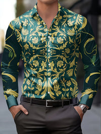 New Van Gogh Starry Sky Sunflower 3D Printed Men's Long Sleeve Shirt with Collar Art Style Shirt Clothing