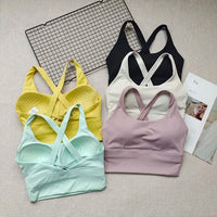 Women's High-Intensity Shock-proof All-in-one Sports Bra for Running Yoga Fitness Professional Huddle Top for All Seasons