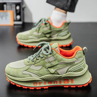 2025 spring men's new outdoor mesh sports shoes breathable comfortable soft sole casual shoes