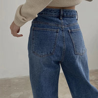 Fashion Spliced High Waist Women Jean Pants Summer High Street Straight Slim Denim Trousers Vintage Loose Female Wide Leg Jeans
