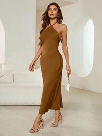 2026 New Summer Women's Sexy Dress Evening Dress Satin Satin Suspender Long Skirt