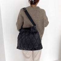 Casual Padded Large Capacity Tote Women Handbags Designer Lingge Quilted Shoulder Bags Luxury Nylon Sapce Cotton Crossbody Bag