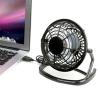 Portable DC 5V Small Desk USB 4 Blades Cooler Cooling Fan USB Mini Fans Desktop PC Ofiice Summer Rotatable Cooling Fan