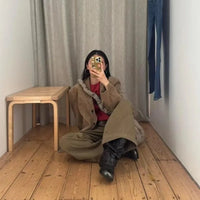 Fashion Boots Autumn New Round Toe Sleeve Metal Belt Buckle Anti-slip Wear-resistant Medium Heel Short Boots