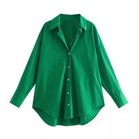 Women Shirt Multicolour Button Up Shirt Women Summer Long Sleeve Top Female Streetwear Oversize Shirts And Blouses