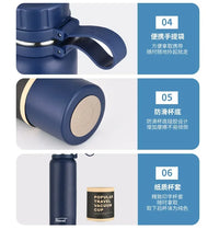 1PCS Stainless Steel Thermos with Tea Filter Double Wall Vacuum Flask Sports Outdoor Fitness Thermal Bottle Insulation Cup