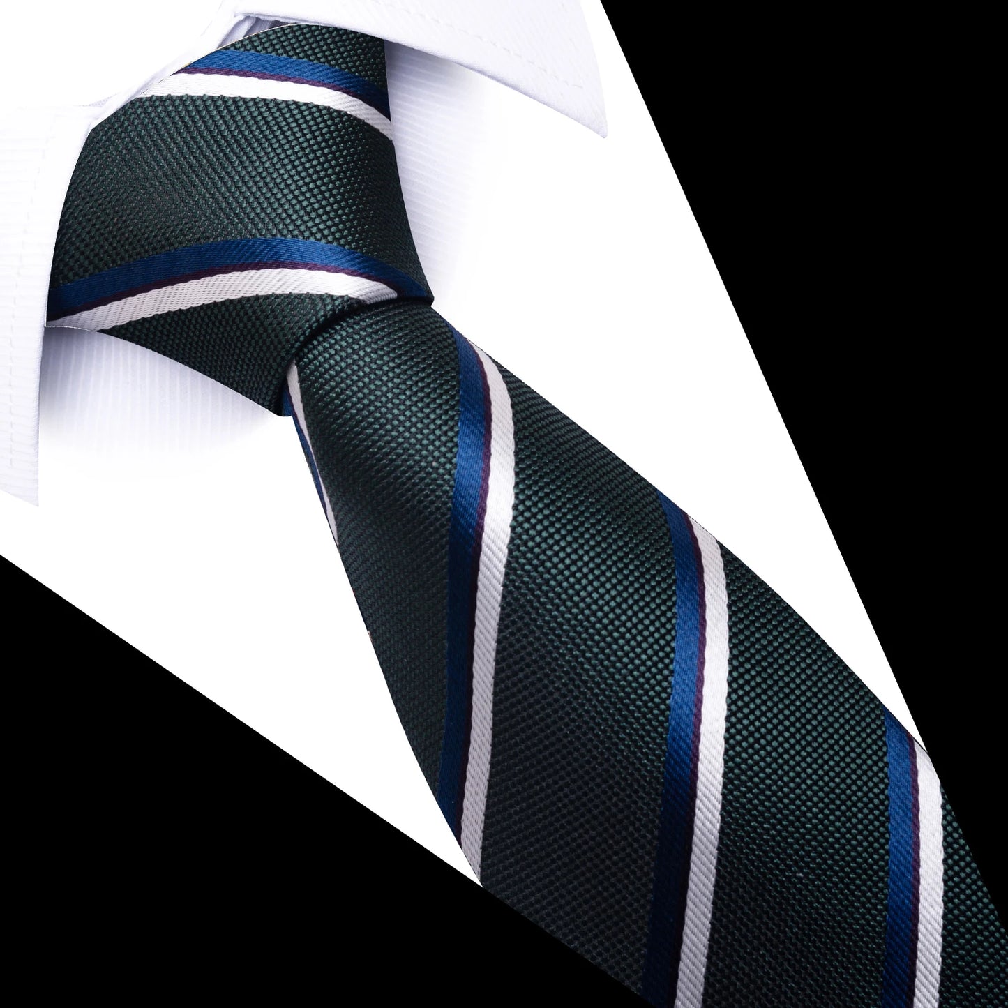 Newest Style 8 cm Necktie Man Blue Golden Striped Wedding Accessories Performance Tie Men Necktie Gravatas Fit Business