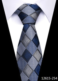Newest Style 8 cm Necktie Man Blue Golden Striped Wedding Accessories Performance Tie Men Necktie Gravatas Fit Business
