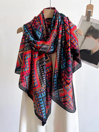 Spring Scarf Women's Luxury Design Polyester Material Smooth Scarf Soft Shawl Beach