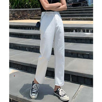 Summer Female Classic Fashion Loose Jeans Trousers Women Straight Leg Jeans Harem Pants Girls Fashion High Waisted Denim Pants