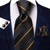 Hi-Tie Blue Business Solid 100% Silk Men&#39;s Tie NeckTie 8.5cm Ties for Men Formal Luxury Wedding High Quality Gravata