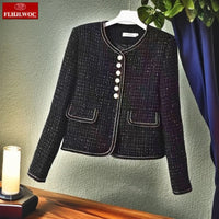 Short Coats 2025 Autumn Winter Outerwear New Women Office Lady French Design Chic Korea Pockets Cute Japan Woolen Blazer Jackets