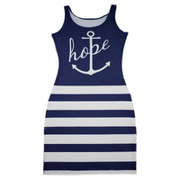 Summer positioning alphabet print; European and American hot style women's clothing; sexy round neck sleeveless vest dress