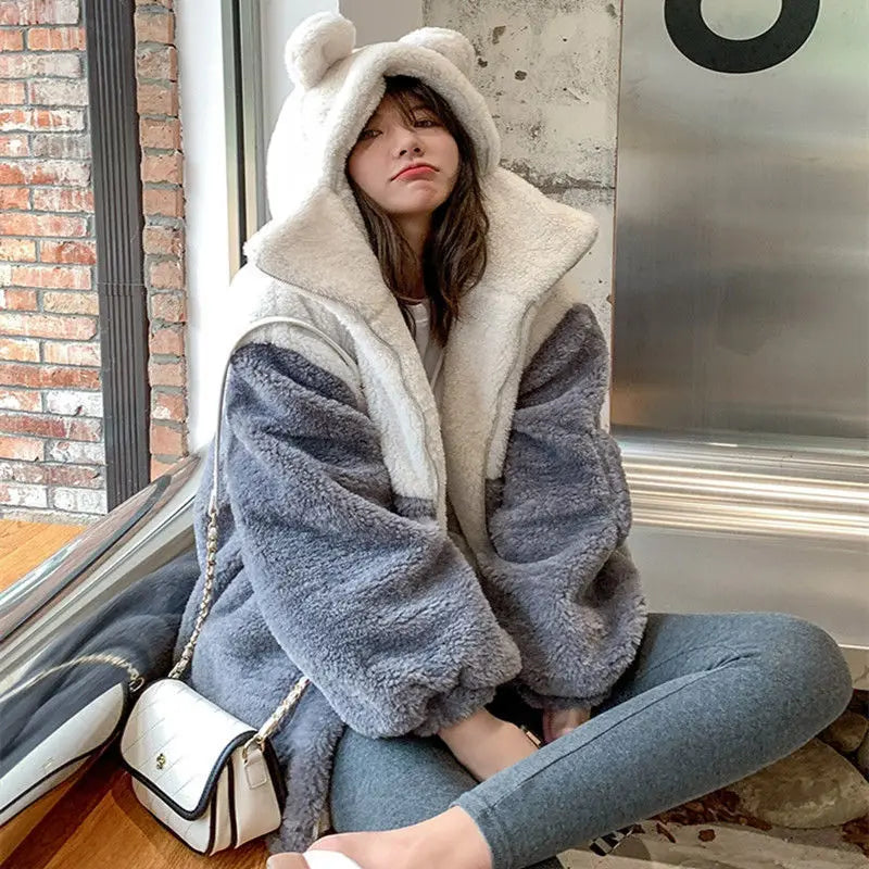 Lamb wool coat women's winter clothes y2k 2021 new student Lamb wool coat women's winter clothes y2k 2021 new student