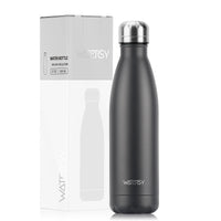 WATERSY 500ml Insulated Water Bottle, Stainless Steel Thermal Leakproof Flask, BPA-Free Double Walled Vacuum Bottle for Sports