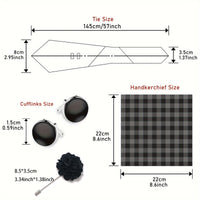 Hot Sale Luxury 8 cm Blue Floral Ties Pocket Square Cufflinks Brooch Set For Man Suit Accessories Holiday Gift Fit Formal Party