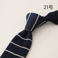 2025 New Striped Blue Neckties For Men Casual 6CM Narrow Ties Creative White Dots Neck Tie Wedding Party Accessories Cravat Gift