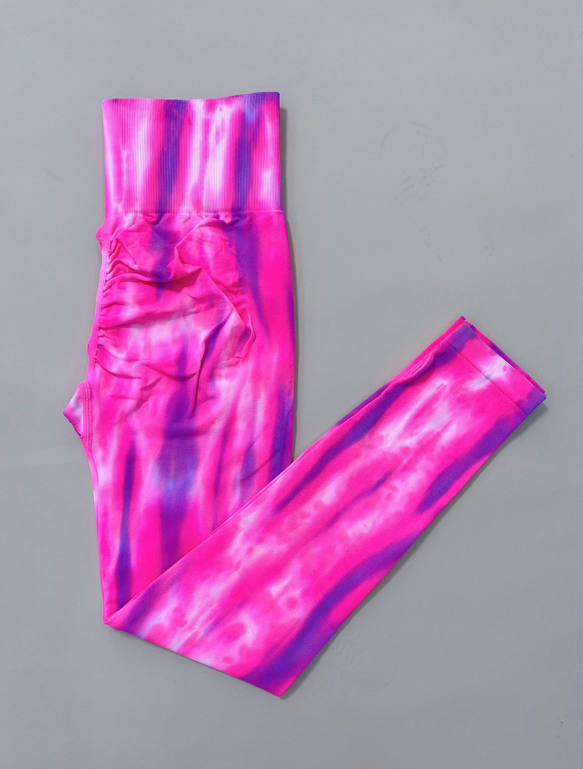Women Tie Dye Seamless Leggings Scrunch Fitness High Waist Athletic Yoga Pants Soft Nylon Workout Elastic Gym Training Leggins