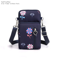 Women&#39;s Mini Shoulder Bag Oxford Waterproof Handbag Wrist Pouch Wallet Sports Cell Mobile Phone Bag Crossbody Bags for Girls