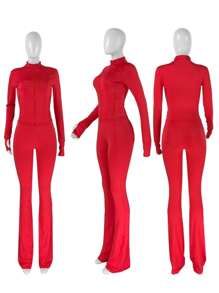 Streetwear Casual Tracksuit Sexy Women Two Pieces Club Matching Set High Street Pants Outfit