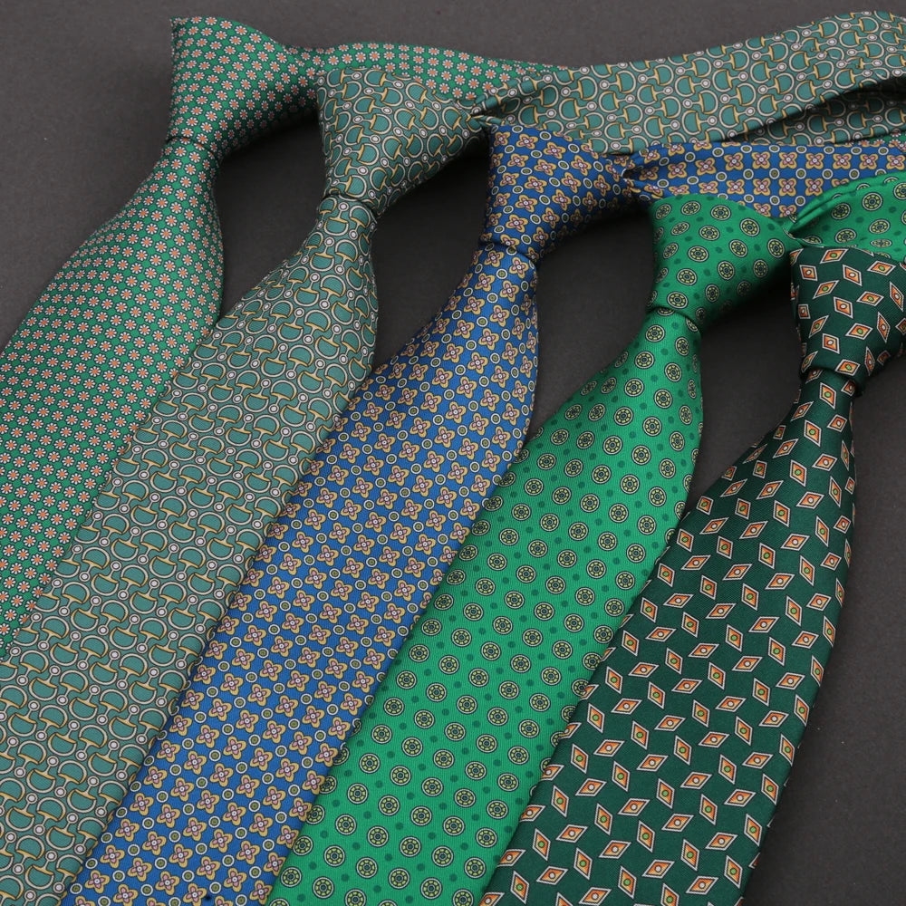 New 8CM Printing Ties For Men Necktie Paisley Floral Designer Scarf Tie For Groom Business Wedding Party