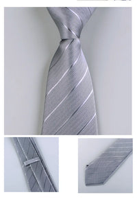 Men's Fashion Silk Tie 8cm Striped Novelty Necktie Blue Green Orange Color Ties For Men Floral Party Ties Wedding Business Gift