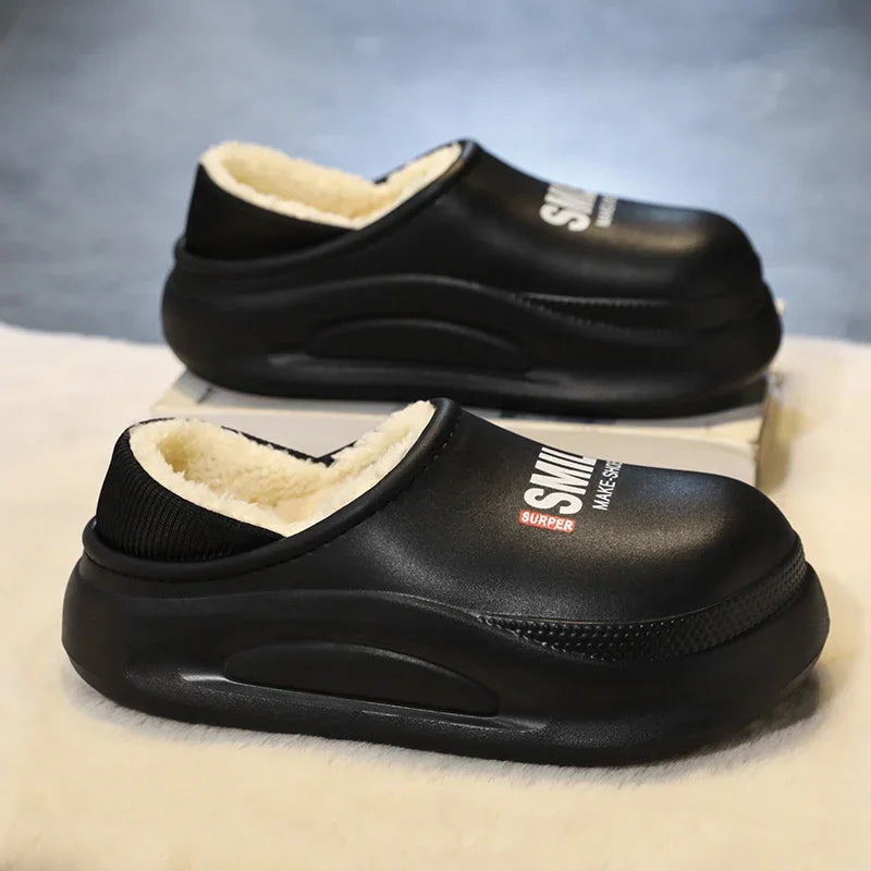 Winter Women Shoes Slippers Comfort Slip-on Mans Sandals Leisure Warm Short Plush  Men Shoes Women