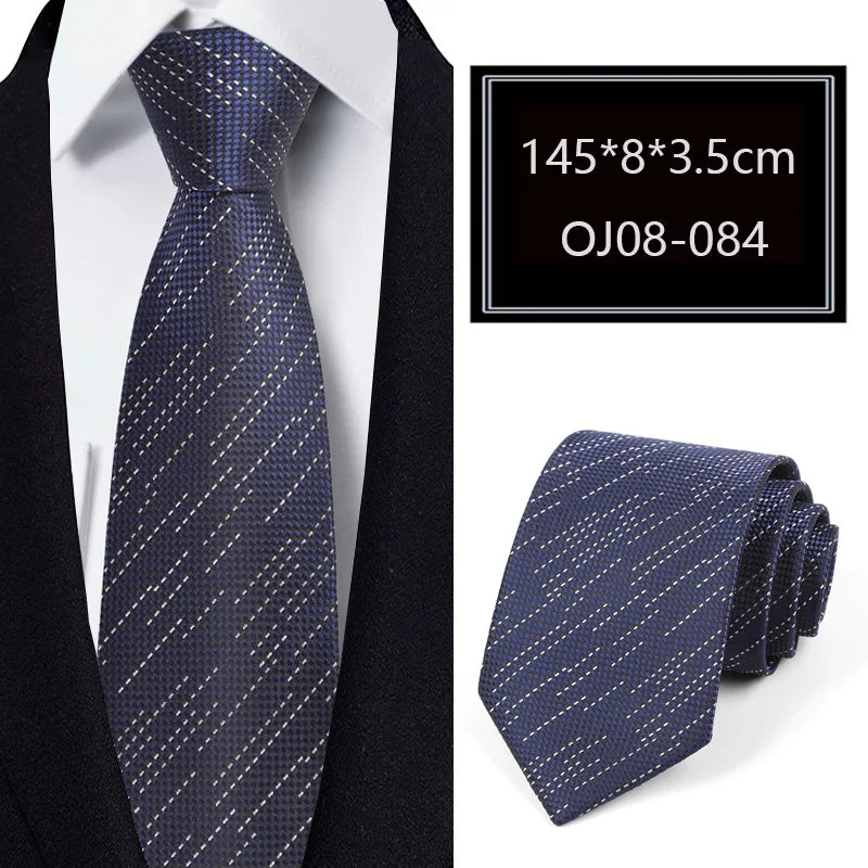Luxury 56 Colors New Men's Tie Classic Floral Stripe Plaid 8cm Jacquard Neck Tie Necktie For Men Business Wedding Party