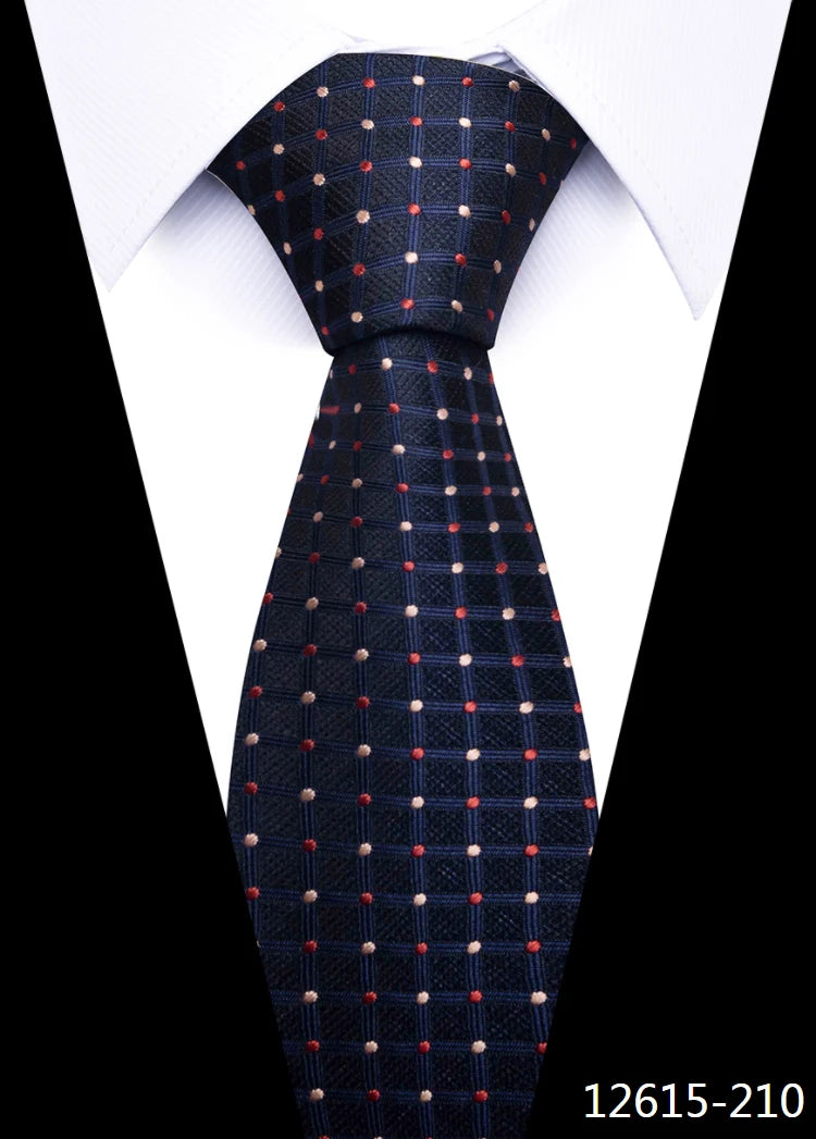 Newest Style 8 cm Necktie Man Blue Golden Striped Wedding Accessories Performance Tie Men Necktie Gravatas Fit Business