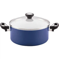 Farberware 12-Piece PURECOOK Ceramic Nonstick Pots and Pans Set/Cookware Set, Blue
