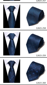 8 cm Tie Men Gravatas Classic Many Color Newest design Silk Necktie Shirt Accessories Striped Sky Blue Man's Office