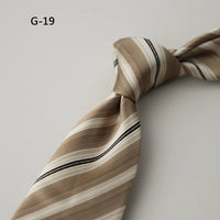 8CM Formal Striped Neckties For Men Suit Professional Gentleman Polyester Paisley Neck Tie Male Groomsman Wedding Party Cravat