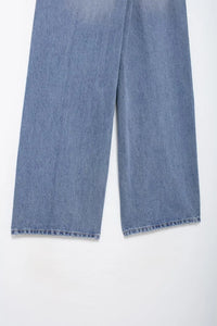 Jeans For Woman New Fashion Asymmetric Design High Waist Wide Leg Trousers Casual Women's Straight Leg Jeans