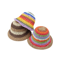 Women's Foldable Straw Hat Summer Outdoor Beach Travel Fisherman Hat Sunscreen UV Protection Sunhat Wide Brim Panama Bucket Caps