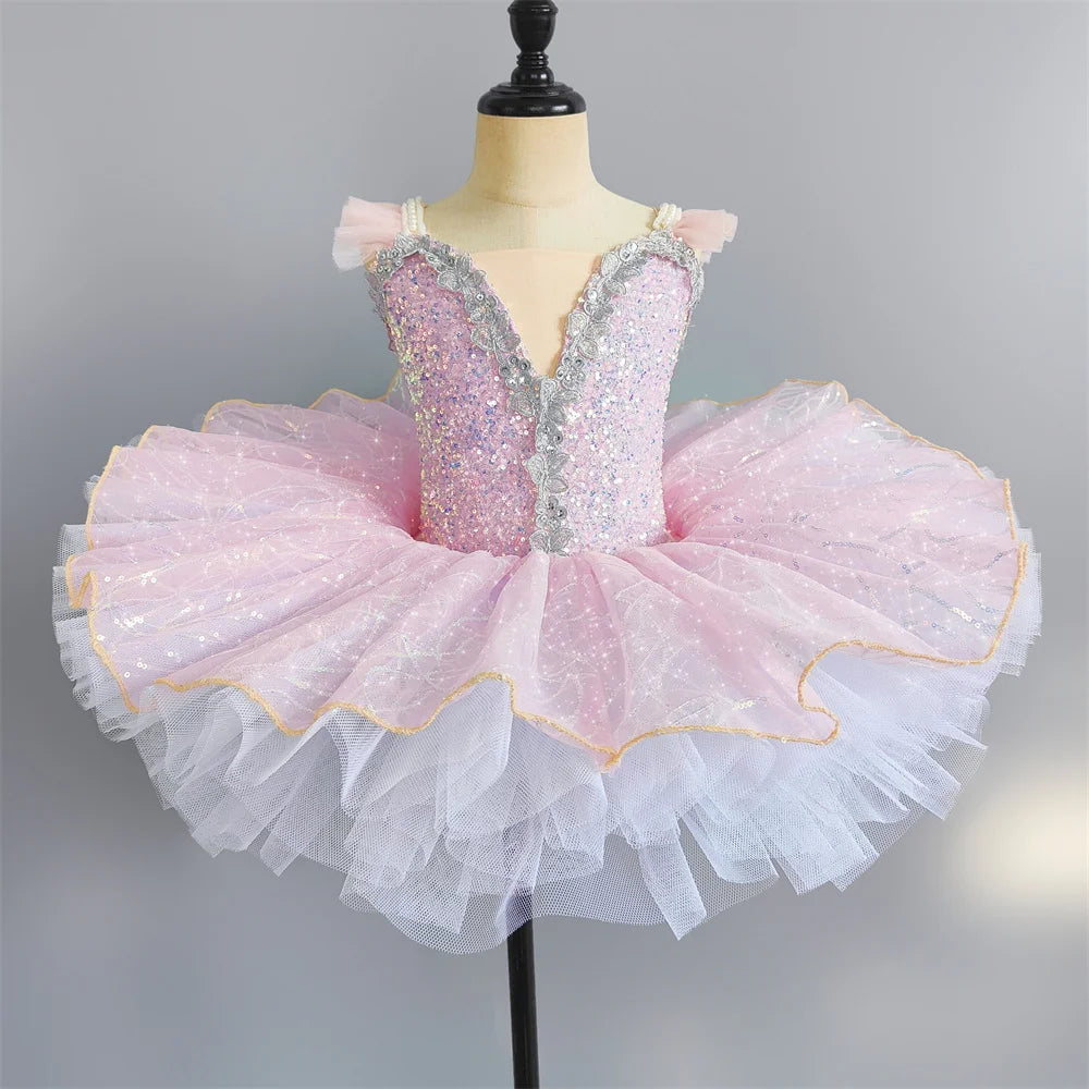 Summer Children Ballet Dress Baby Ballerine Dance Costumes Kids Dresses Tutu Girl Ballet Leotards Vestidos Party Girls Clothing