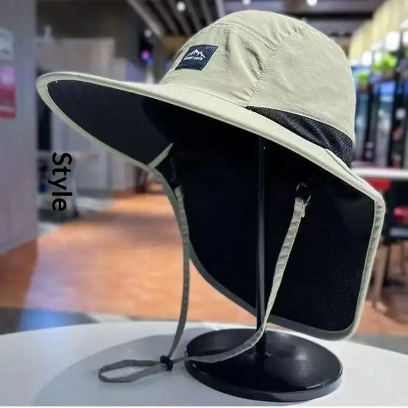 UPF Sun Protection Fisherman Hat Solid Color Lightweight Quick Drying Cap Outdoor Travel Beach Hiking for Men WomenHot