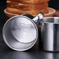 Stainless Steel Cup Portable Coffee Cup Camping Travel Mug Metal Coffee Mug Water Drinking Cup Milk Tea Cup Tumbler Water Mug