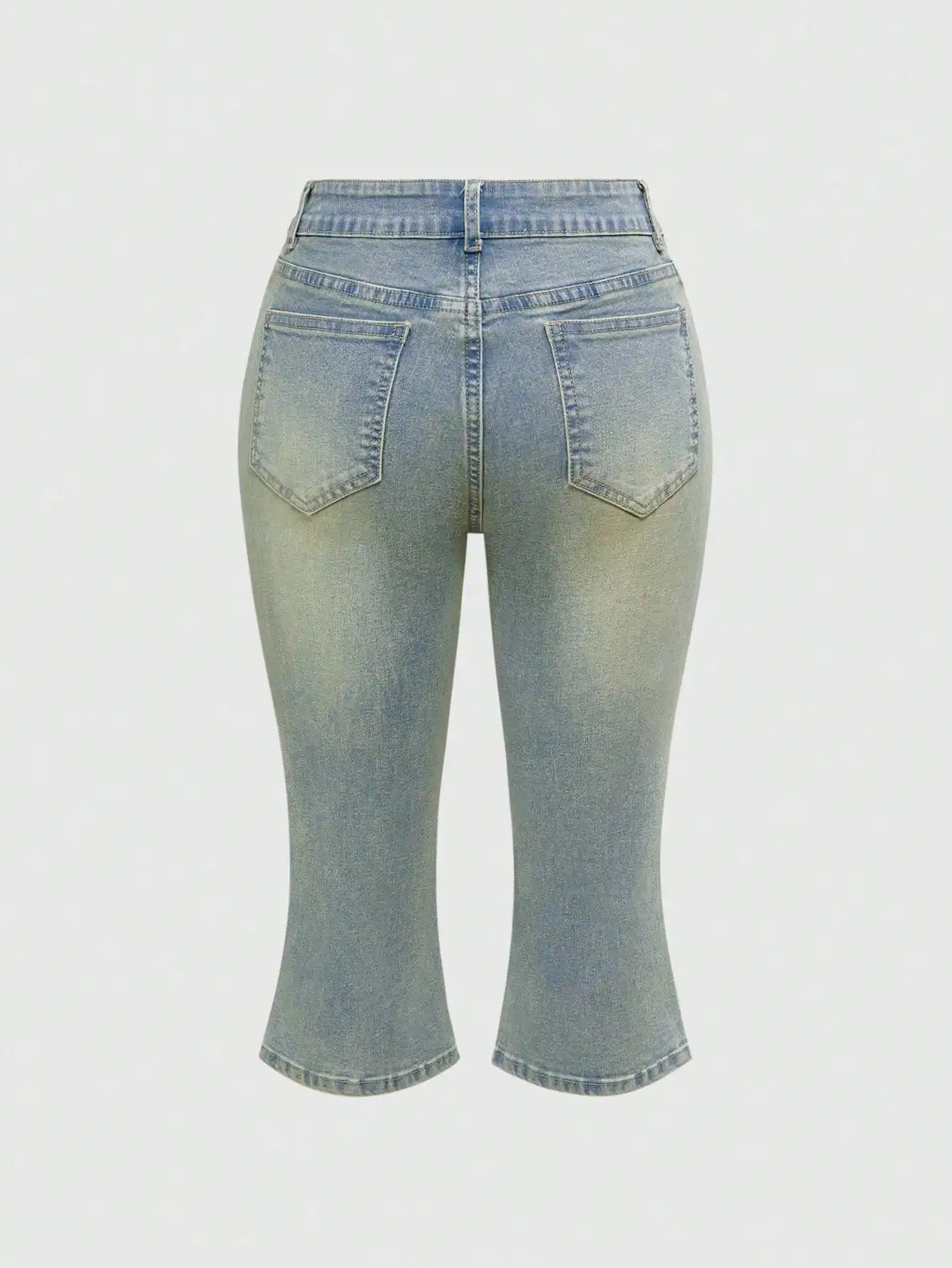 Y2K Fairycore Dragonfly Embroidery Capri Jeans, Low Waist, Summer Retro Style
