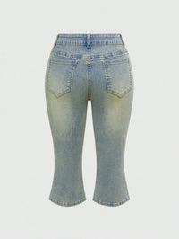 Y2K Fairycore Dragonfly Embroidery Capri Jeans, Low Waist, Summer Retro Style
