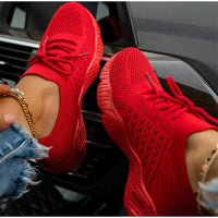 Women Sneakers Breathable Casual Women Sports Shoes Lace Up Ladies Flats Female Summer Vulcanized Running Zapatillas De Mujer