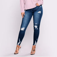 Women&#39;s Butt Lifting Skinny Denim Jeans High Waist Pencil Jean Stretchy Distressed Slim Trousers Destroyed Ripped Jean Oversized