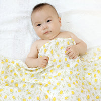 HappyFlute Baby Muslin Swaddle 100% Cotton Summer Soft Cute Print Baby Blanket 120*110CM