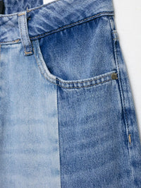 Women's Jeans 2025 Women's New Pants Women's Spliced High Waist Wide Leg Jeans