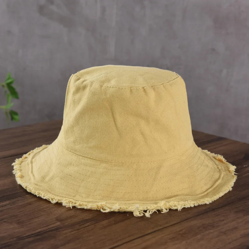 Fashion Foldable Burrs Bucket Hatsfor Women Men Beach Sun Visor UV Protection UPF 50+ Sun Hat Summer Large Wide Brim Panama Bob