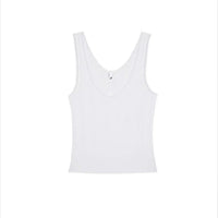COU Pink and White Lace Trim V-Neck Backless Top, Custom Dyed Pure Cotton Jacquard Comfort Fabric