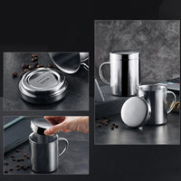 400/260/210ML 304 Stainless Steel Coffee Mug Double Insulation Drinking Cup Tea Cup with Lid