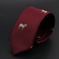 New Men Ties Solid Color Stripe Print Floral 6cm Jacquard Business Neckties Narrow Skinny Tie Wedding Prom Daily Wear Accessory
