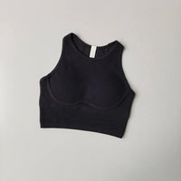 New Running Fitness Sports Vest Integrated Women's High-strength Thread Hollow Beautiful Back Shockproof Tight Yoga Bra Clothing